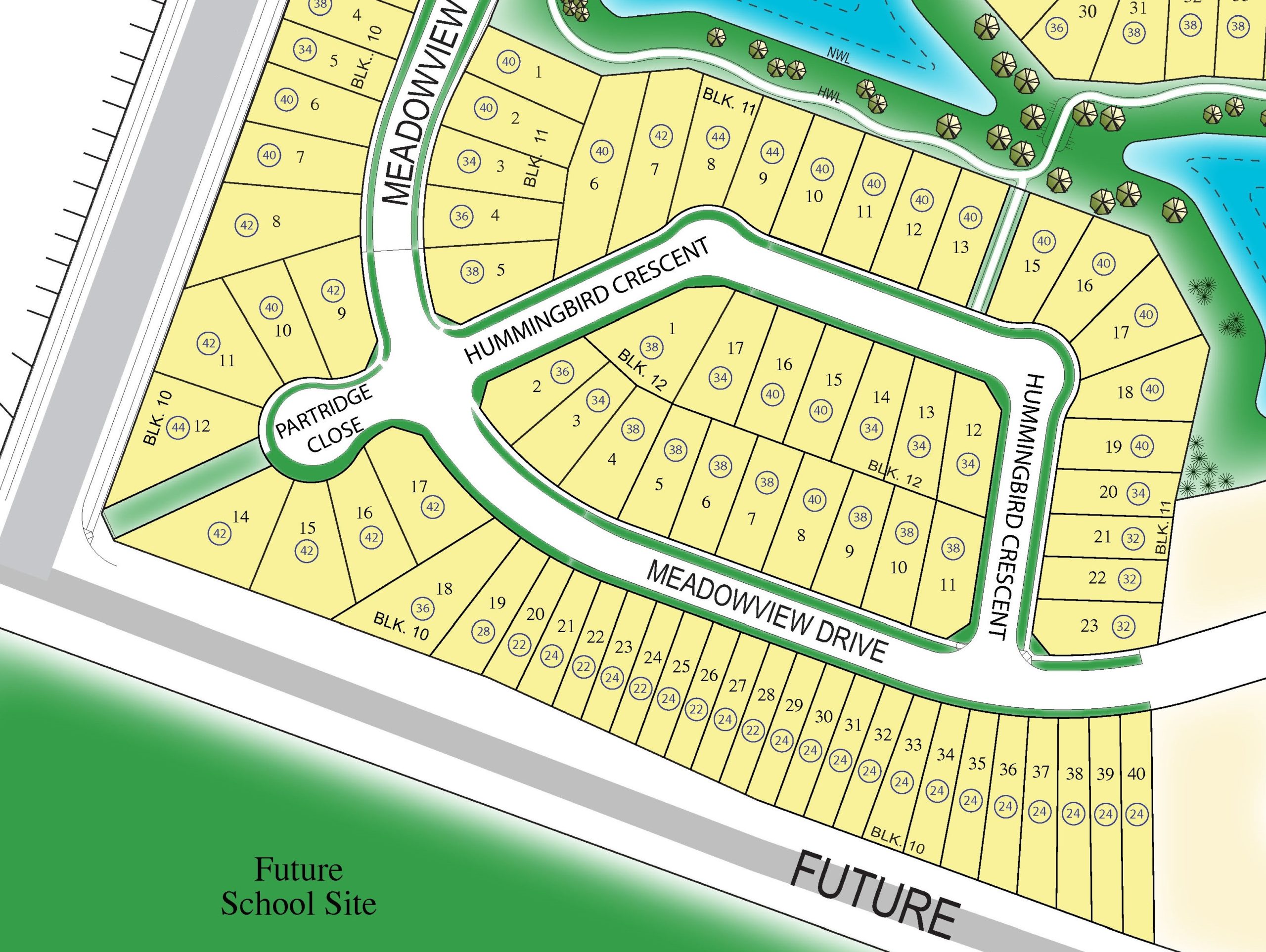 Lot Map Large Single Family (Stages 3B/7)