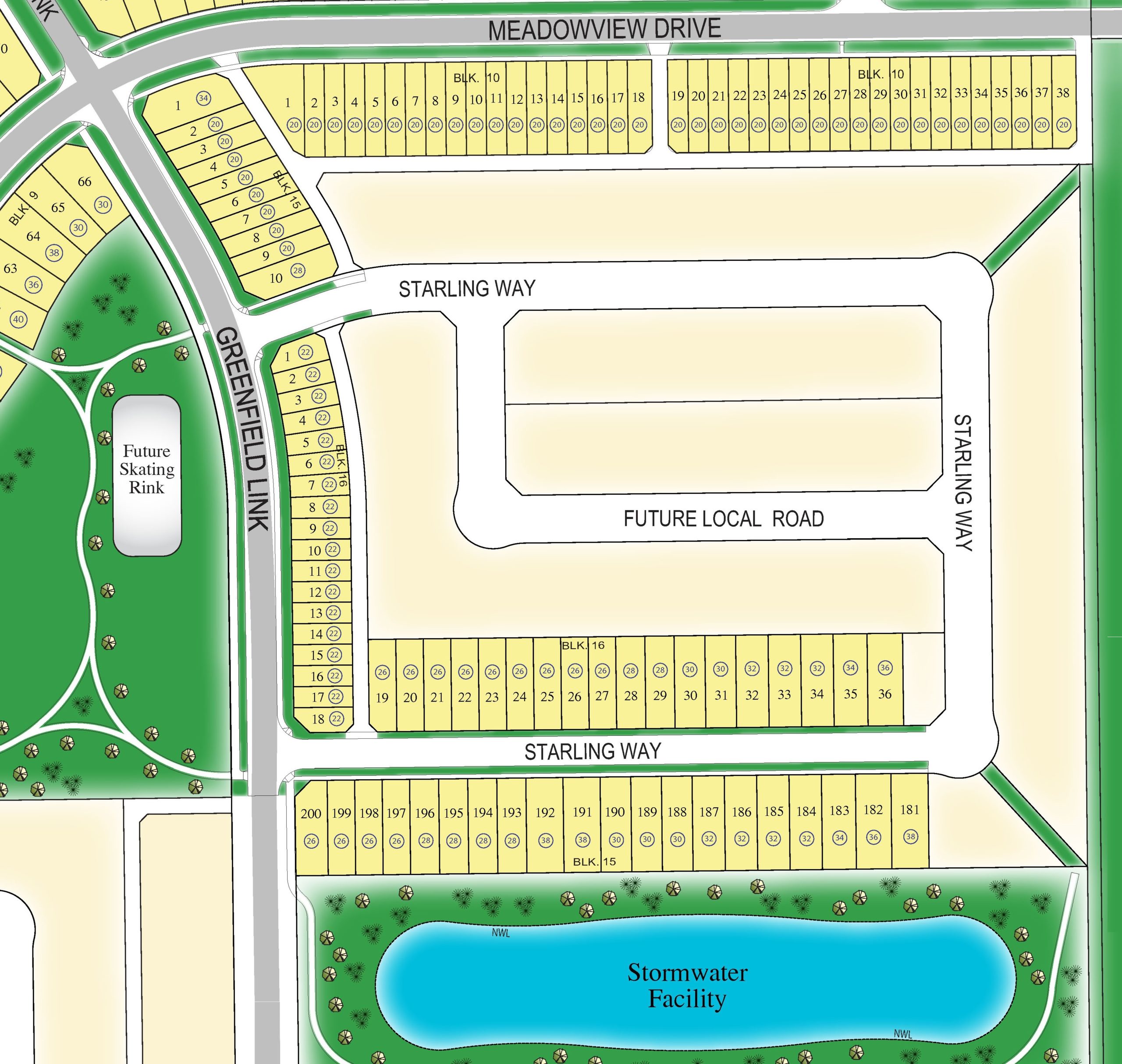 Lot Map Single Family & Duplex (Stage 5)